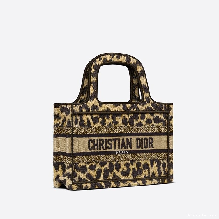Cheap Mini Beige Canvas Motif Tote Dior Book Mizza 0726 Luxury